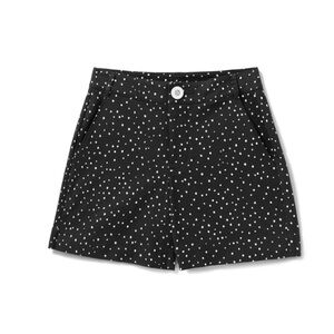 CAbi High Waist Black and White Polka Dot Shorts